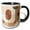 Black/White, variant on 3drose, Abstract Art Shapes in Browns, Orange and Cream Colors., 11oz Mug
