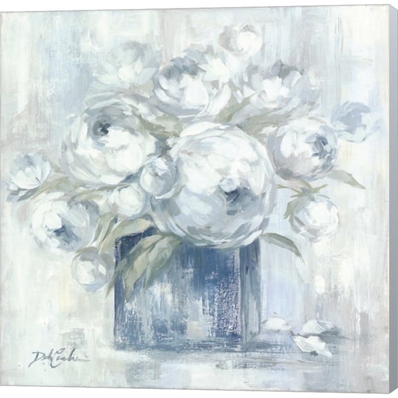 Great Art Now White Peonies by Debi Coules, Canvas Wall Art, 12W x 12H