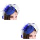 thumbnail image 1 of Sonducket Sombrero tocado para mujer, velo de malla de plumas, fiesta de té, boda, novia, decoración, pinza para el pelo, tocado para mujer Type2 NO2, 1 of 6