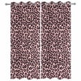 thumbnail image 4 of Outdoor Curtains for Patio Waterproof Pink Leopard Print Indoor/Outdoor Curtain Tiebacks Luxury Animal Fur Pattern Privacy Sun Block Grommet Drapes for Pergolas Gazebo Porch 2 Panel 54x108 Inch, 4 of 9