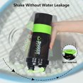 thumbnail image 4 of XTK Botella coctelera de 16 onzas con bola de mezcla, botella de agua deportiva portátil, a prueba de fugas, taza de gimnasio para mezclas de proteínas con almacenamiento y organizador de pastillas, i, 4 of 5