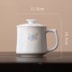 thumbnail image 2 of Taza de cerámica con diseño de mariposa y flor, con asa y tapa, de gran capacidad, ideal for el hogar, la oficina y la cafetería., 2 of 9