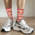 thumbnail image 6 of Fuzoiu Red Lobster Print Athletic Crew Socks for Men & Women,Casual Crew Socks,Above Ankle Crew Socks for Business, Casual, 6 of 6