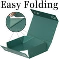 thumbnail image 3 of Gift Boxes with Lids, 11.5x7.8x3 In Forest Green Gift Box for Presents Magnetic Closure for T-Shirts, Gloves, Scarves, Books, Baby Clothes, Robes Clothing Gift Wrap, Contains Card, Ribbon, 3 of 4