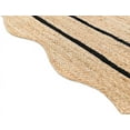 thumbnail image 3 of KLAVATE Natural Jute Wave Edge Hand Braided Scalloped Farmhouse Entryway Jute Rug, 3 of 5