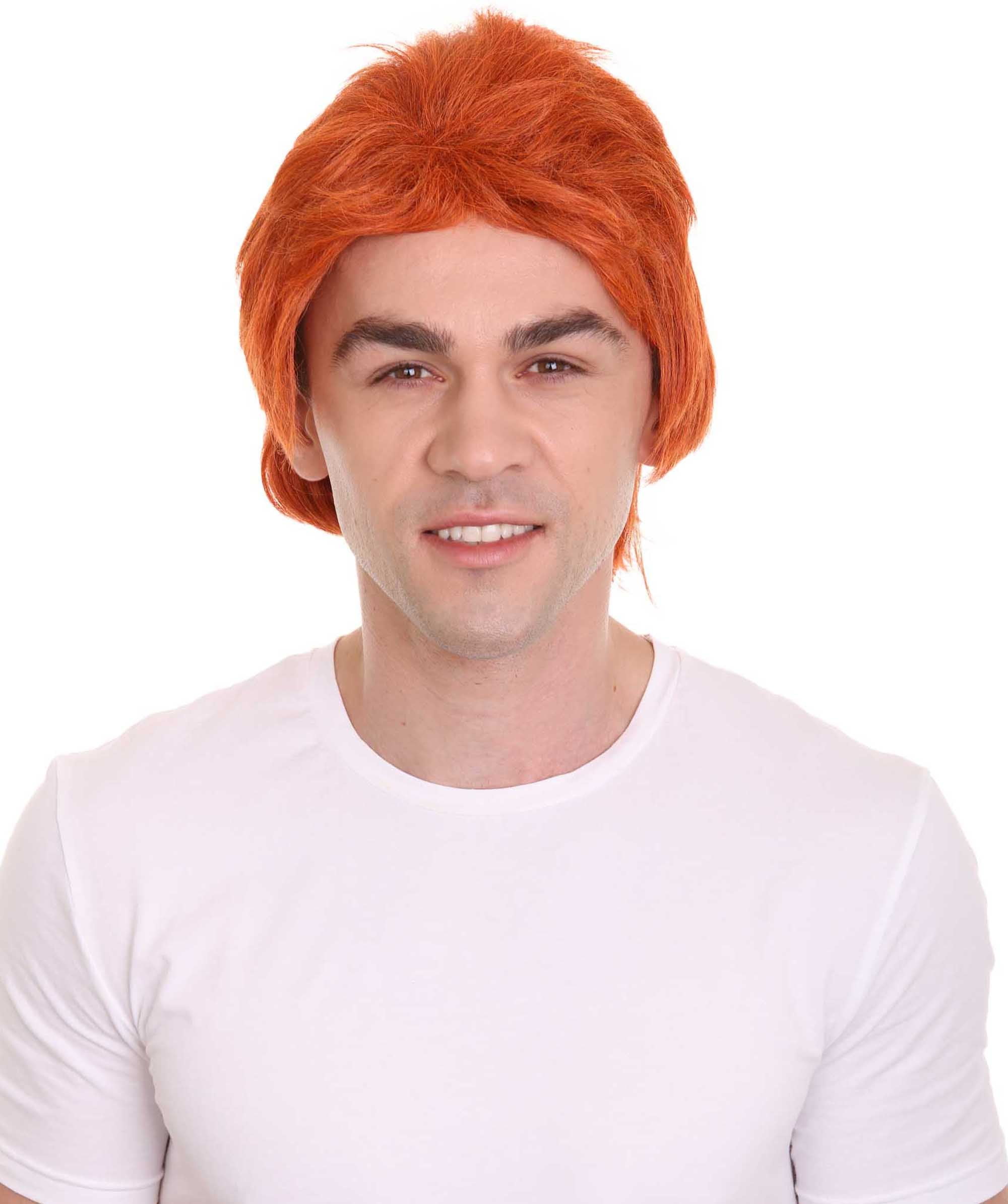 orange mullet wig
