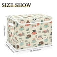 thumbnail image 5 of Yayeee Collapsible Cube Storage Bin with Lid Fabric Closet Decorative Basket with Handles, Cartoon Dog Reading Pattern, 5 of 7
