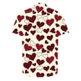 thumbnail image 4 of biudgviw Big and Tall Shirts for Men Valentine's Day Print Short Sleeve Tops Lapel Button Down Fashion Loose Graphic Tees S-5XL, 4 of 5