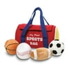 Baby Gund MY FIRST SPORTSBAG Plush Playset with Basketball Baseball Football and Soccer Ball Toys QGM15309