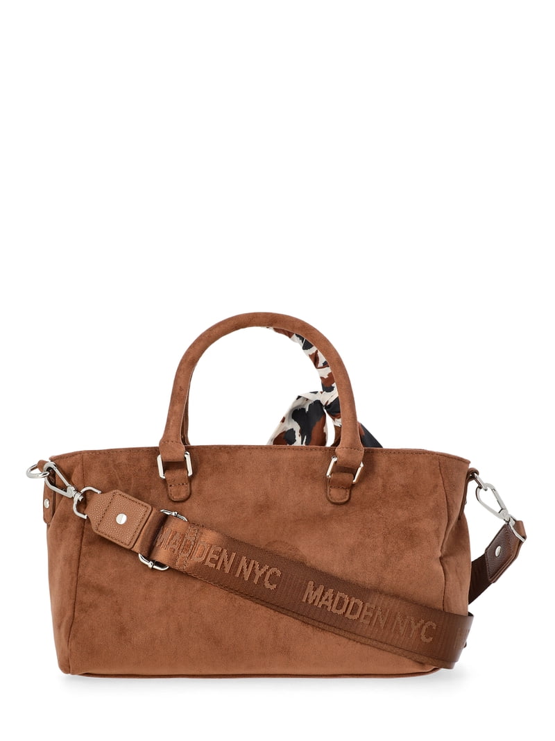 Madden NYC Women's Slouchy Top Handle Satchel, Cognac - Walmart.com