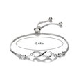thumbnail image 4 of Mujeres Moda Ajustable Plata Infinito Amistad Dama De Honor Pulsera Cubic Zircon Cristal Joyería Regalos Muyoka Hogar, 4 of 7