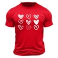 thumbnail image 3 of PNTUTB Valentine's Day Men's Fashion Themed Prints Short Sleeve Crew Neck Casual Loose Comfortable T-shirt, 3 of 5