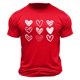 thumbnail image 3 of Tops para hombre, blusas y camisas de cuello redondo y manga corta para hombre. Camiseta/camisa informal de cuello redondo y manga corta con estampado de corazones para hombre. Tops de poliéster para, 3 of 5
