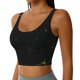 thumbnail image 2 of Balery Black Marble Sujetadores deportivos con espalda cruzada para mujer, acolchados, sin costuras, de alto impacto, ideales para yoga, gimnasio, entrenamiento y fitness.-Large, 2 of 8