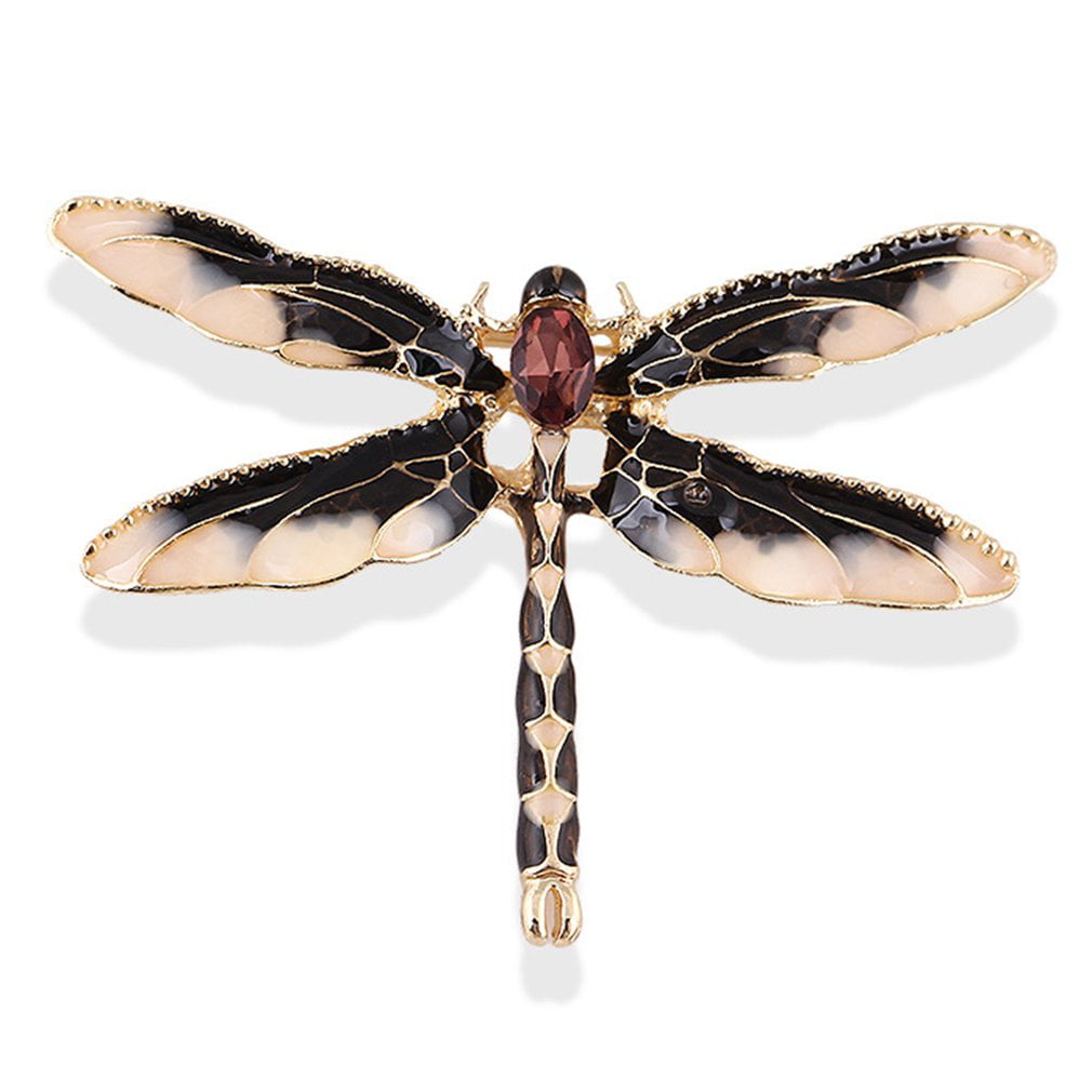 EQUILIBRIUM Diamante Crystal Dragonfly Brooch Pink & Silver Colour 