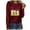 Red, variant on Tejiojio Christmas Matching Women Christmas Casual Long Sleeve O-neck beer Sweatshirt Pullover Blouse