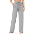 thumbnail image 2 of HXWCHs Women's DriMore Core Yoga Pants Relaxed Fit Active Workout Lounge Pants Light Gray L, 2 of 6