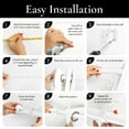 thumbnail image 4 of MERIVILLE 1" Single Curtain Rod Set, Adjustable 28-48 Inches, Prima Finials, Glossy White, 4 of 5