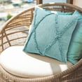 thumbnail image 3 of LR Home Reese Cotton Pillow Set of 2 in Blue, 20" x 20", 3 of 9