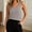 Gray, variant on Women's Round Neck Rose Floral Fleece Vest Thermal Sleeveless Layering Top Allover Rose Print Cozy Slim Fit for Autumn Winter Loungewear, Pajama Shirts for Women Gray L