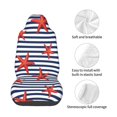thumbnail image 3 of Lsque Starfish Navy Blue Stripe Pattern Car Seat Covers for Front Seats , Waterproof Seat Covers for Cars, Sporty Front Seat Covers,Car Seat Cover Protector Front Seats, 3 of 5