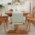 thumbnail image 3 of Ludlz Table Runner Solid Color Tassel Design Wear Resistant Fine Texture Lint Free Decorative Tablecloth Dinning Room Table Runner Kitchen Supplies, 3 of 8