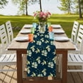 thumbnail image 4 of Table Runners 72 Inches Long Dress Scarves, Blue Summer Botanical Farmhouse Kitchen/Dining Table Runner, Coffee Tablerunners, Green Spring Floral Birds Farmhouse 13x72 Inch, 4 of 9