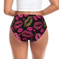 thumbnail image 3 of Womens Underwear - No Show Seamless Underwear for Women, Bright leopard lips black Soft Stretch Women's Panties, Hipster Ladies Panties Breathable Bikini Underwear Briefs, 3 of 6
