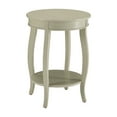 thumbnail image 5 of ACME Aberta Round Wooden End Table with Bottom Shelf in Antique White, 5 of 5