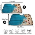 thumbnail image 3 of Haiem Shells and Starfish Car Windshield Sun Shade - Blocks UV Rays Sun Visor Protector, Sunshade to Keep Your Vehicle Cool, Universal Fit SUV Van Sedan-Small, 3 of 7