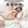 thumbnail image 2 of Hootek Sleep Headphones, 3D Sleep Mask with Headphones Bluetooth Wireless Music Eye Mask for Side Sleepers, Sleep Mask Headphones Earphones Earbuds for Sleeping Yoga, Gray, FCC Aprroved, 2 of 8