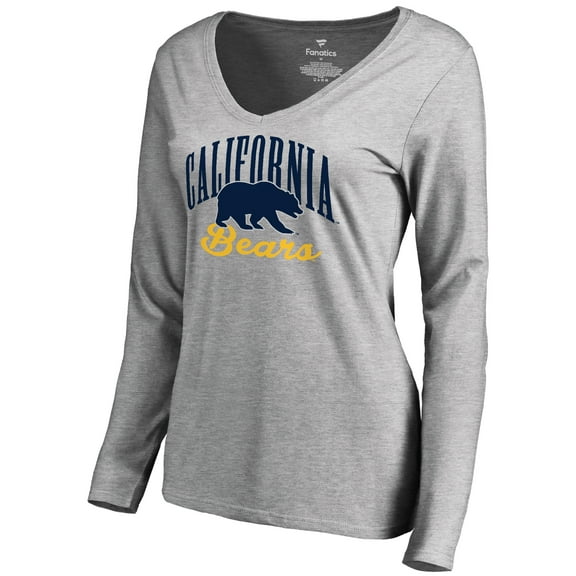 Women's Ash Cal Bears Victory Script Long Sleeve T-Shirt