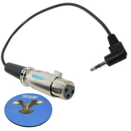 Pro Co Ameriquad Microphone Cable - HQRP 3.5mm to XLR Female 3-pin Cable Cord for Pyle-Pro PDMIC58 Professional Moving Coil Dynamic Handheld Microphone (Direct Link from External Microphone) plus HQRP Coaster