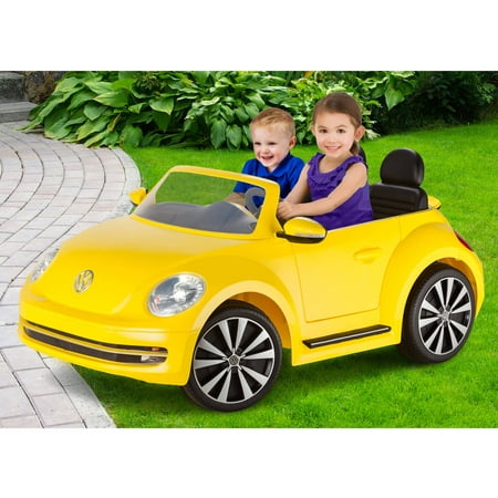 Kid Trax VW Beetle Convertible 12-Volt Battery-Powered Ride-On, Yellow
