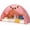 Pink1, variant on Twin Bed Tent for Kids Pink Breathable Privacy Space with Star Light and Flags