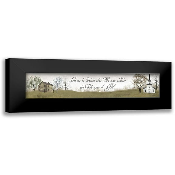 Jacobs, Billy 14x6 Black Modern Framed Museum Art Print Titled - Let Us Be Silent
