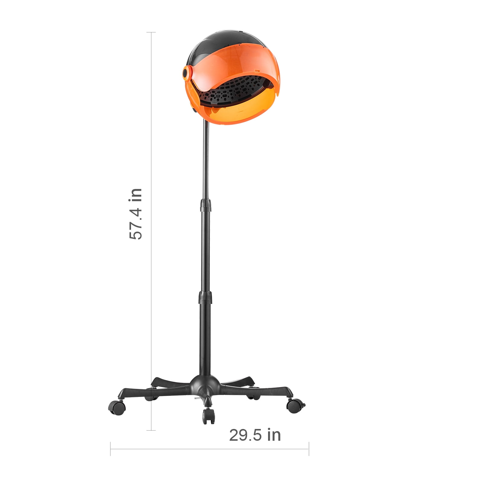 KFFKFF Ionic Hair Dryer with Hood, 1875W Professional Bonnet Hair Dryer, Timer Function, 3 Heat Settings & Speed Control, Portable Floor Stand with Wheels for Salon & Home Spa