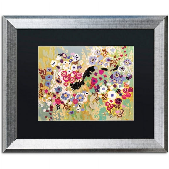 Trademark Fine Art "4" Canvas Art by Natasha Wescoat, Black Matte, Silver Frame