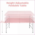 thumbnail image 3 of Picnic Tables | Mesa de Picnic, 4ft Portable Folding, for Indoor Outdoor Camping, 135KG Capacity | Pink | Rectangle, 3 of 7