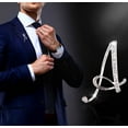 thumbnail image 3 of LINLIN Crystal Letter Brooches, 26 Letters Pins Brooches Silver Plated Metal Broaches Pins Clear Crystal Initial Breast pin for Women, 3 of 7