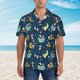 thumbnail image 2 of Fotbe Space Sleeping Panda Camisa Hawaiana para Hombre Unisex – Camisa Casual de Verano con Botones de Manga Corta de Algodón y Lino,Large, 2 of 7