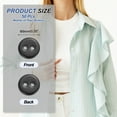 thumbnail image 2 of Uxcell 50 Pcs 9mm Botones de Madreperla, Botones de Concha de Perla Natural de 2 Agujeros para Coser Ropa, Abrigos, Trajes, Camisas, Decoración de Manualidades DIY, Negro, 2 of 6