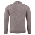 thumbnail image 4 of XUNKUSGA Mens Sweater Fashion Crew Shirt Collar Neck Pullover Sweater Slim Fit Soft Touch Sweaters for Men Classic Versatile Fall Sweaters For Casual or Dressy Wear M-3XL Brown, 4 of 4