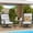 Gray, variant on NATURAL EXPRESSIONS Patio Bistro Set, 3 Piece Outdoor Swivel Glider Rocking Chairs, Conversation Furniture with 2 Highback Rockers, 1 Table and 5" Cushion for Backyard,Porch,Yard,350lb. (Grey)