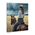 thumbnail image 4 of Countryside Cowgirl View Canvas Wall Art, design by Kim Allen, 4 of 8
