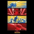 thumbnail image 2 of Women's Marvel: Deadpool & Wolverine Red and Yellow Panels Graphic T-Shirt, 2 of 4
