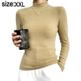 thumbnail image 2 of Camisas de manga larga con cuello alto para mujer, moda de otoño, capas básicas, ropa interior delgada, 2 of 6