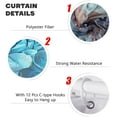 thumbnail image 4 of 16 Piece Floral Flower Bathroom Waterproof Shower Curtain Liner Shower Curtain Sets with 12 Hooks + Bath Mat + Toilet Pedestal Rug + Toilet Seat Lid Cover for Home Decor Gift, 4 of 10