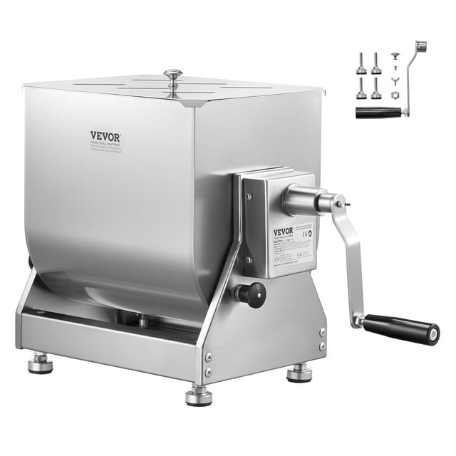 VEVOR Mélangeur Manuel pour Viande 15 L Réservoir Inclinable Mélange Max 15 Lb pour Viande Saucisse Machine Mélangeuse