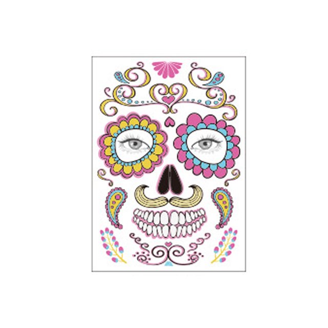 Tatuajes temporales de cara de Halloween Pegatinas de maquillaje de Halloween Caramelo de fiesta de disfraces Labymos Etiqueta engomada del tatuaje